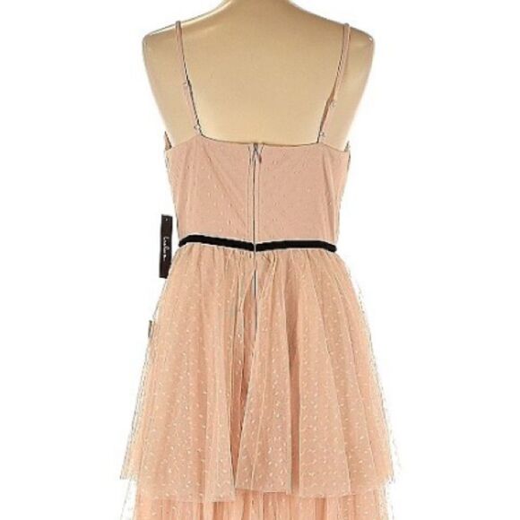 NWT Lulu*s Romantic Musings Blush Pink
Embroidered Lace Tiered Maxi Dress Large - Picture 8 of 14